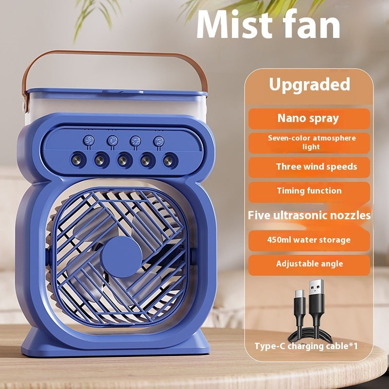 3 In 1 Portable Air Conditioner Evaporative Air Cooler LED Night Lights 3 Speeds Humidifier Fan For Home Office